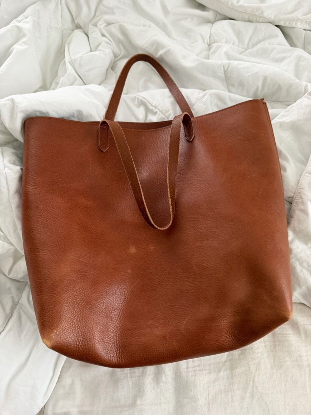 Madewell Brown Leather Tote Bag